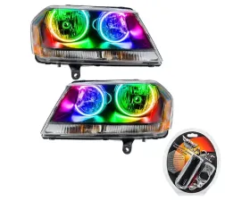 Oracle Lighting Pre-Assembled Halo Headlights (Black Housing) ColorSHIFT w/ RF Controller SMD HL Dodge Avenger RT 2008-2014