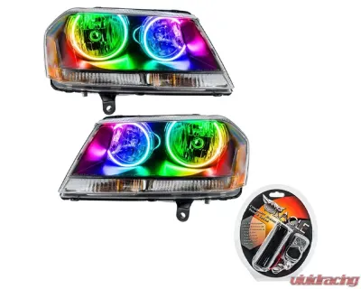 Oracle Lighting Pre-Assembled Halo Headlights (Black Housing) ColorSHIFT w/ RF Controller SMD HL Dodge Avenger RT 2008-2014 - 8101-330