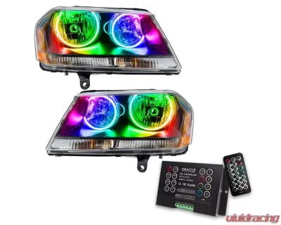 Oracle Lighting Pre-Assembled Halo Headlights (Black Housing) ColorSHIFT w/ 2.0 Controller SMD HL Dodge Avenger RT 2008-2014 - 8101-333