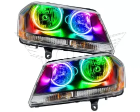 Oracle Lighting Pre-Assembled Halo Headlights (Black Housing) ColorSHIFT w/o Controller SMD HL Dodge Avenger RT 2008-2014