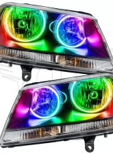 Oracle Lighting Pre-Assembled Halo Headlights (Black Housing) ColorSHIFT w/o Controller SMD HL Dodge Avenger RT 2008-2014                                     - 8101-334 - Image 5