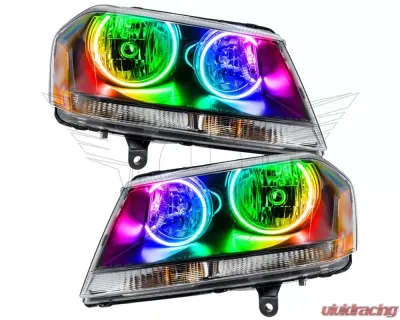 Oracle Lighting Pre-Assembled Halo Headlights (Black Housing) ColorSHIFT w/o Controller SMD HL Dodge Avenger RT 2008-2014 - 8101-334