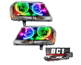 Oracle Lighting Pre-Assembled Halo Headlights (Black Housing) ColorSHIFT w/ BC1 Controller SMD HL Dodge Avenger RT 2008-2014