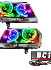 Oracle Lighting Pre-Assembled Halo Headlights (Black Housing) ColorSHIFT w/ BC1 Controller SMD HL Dodge Avenger RT 2008-2014                                     - 8101-335 - Image 5