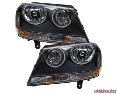 Oracle Lighting Pre-Assembled Halo Headlights (Black Housing) ColorSHIFT w/ BC1 Controller SMD HL Dodge Avenger RT 2008-2014 - 8101-335