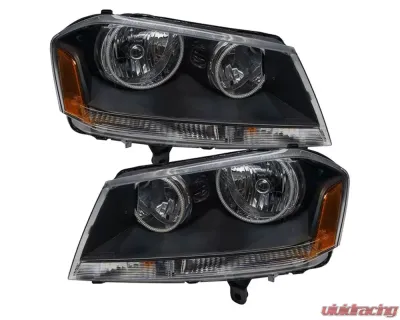 Oracle Lighting Pre-Assembled Halo Headlights (Black Housing) ColorSHIFT w/ BC1 Controller SMD HL Dodge Avenger RT 2008-2014 - 8101-335