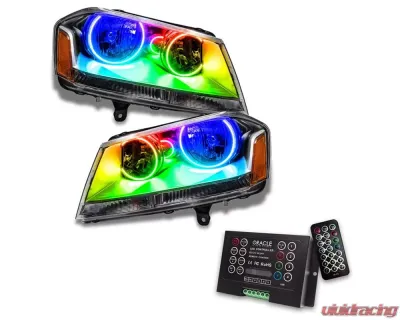 Oracle Lighting Pre-Assembled Halo Headlights ColorSHIFT w/ 2.0 Controller SMD HL Dodge Avenger SE/SXT 2008-2014 - 8102-333
