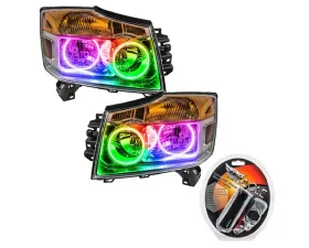 Oracle Lighting Pre-Assembled Halo Headlights ColorSHIFT w/ RF Controller SMD HL Nissan Armada 2008-2014
