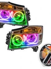 Oracle Lighting Pre-Assembled Halo Headlights ColorSHIFT w/ RF Controller SMD HL Nissan Armada 2008-2014                                     - 8106-330 - Image 5