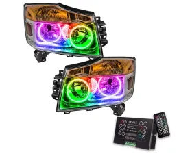 Oracle Lighting Pre-Assembled Halo Headlights ColorSHIFT w/ 2.0 Controller SMD HL Nissan Armada 2008-2014