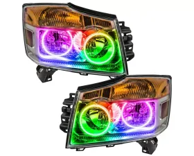 Oracle Lighting Pre-Assembled Halo Headlights ColorSHIFT w/o Controller SMD HL Nissan Armada 2008-2014