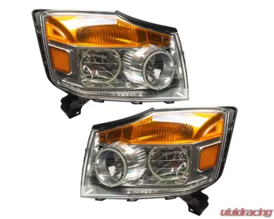 Oracle Lighting Pre-Assembled Halo Headlights ColorSHIFT w/o Controller SMD HL Nissan Armada 2008-2014 - 8106-334