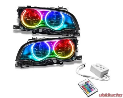 Oracle Lighting Pre-Assembled Headlights (HID Style) ColorSHIFT w/ Simple Controller SMD HL BMW 3 Series E46 Convertible/Coupe 1998-2000 - 8113-504