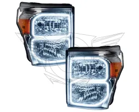 Oracle Lighting Pre-Assembled LED Halo Headlights (Chrome Housing) White Color Ford F250 | 350 2011-2016