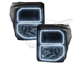 Oracle Lighting Pre-Assembled LED Halo Headlights (Black Housing) White Color Ford F250 | 350 Super Duty 2011-2016