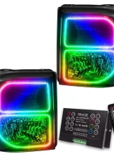 Oracle Lighting Pre-Assembled LED Halo Headlights (Black Housing) ColorSHIFT w/ 2.0 Controller Ford F250 | 350 Super Duty 2011-2016                                     - 8159-333 - Image 5