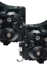 Oracle Lighting LED Halo Pre-Assembled Headlights (Black Housing) ColorSHIFT w/ BC1 Controller Ford F250 | 350 Super Duty 2011-2016                                     - 8159-335 - Image 4