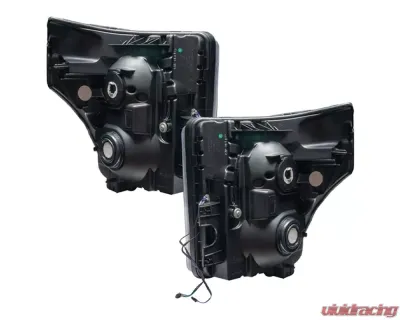 Oracle Lighting LED Halo Pre-Assembled Headlights (Black Housing) ColorSHIFT w/ BC1 Controller Ford F250 | 350 Super Duty 2011-2016 - 8159-335