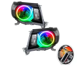 Oracle Lighting Pre-Assembled Halo Headlights (Black Housing) ColorSHIFT w/ RF Controller SMD HL Toyota Tacoma 2005-2011