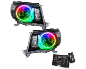 Oracle Lighting Pre-Assembled Halo Headlights (Black Housing) ColorSHIFT w/ 2.0 Controller SMD HL Toyota Tacoma 2005-2011