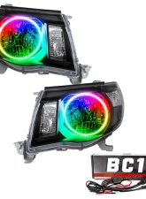 Oracle Lighting Pre-Assembled Halo Headlights (Black Housing) ColorSHIFT w/ BC1 Controller SMD HL Toyota Tacoma 2005-2011                                     - 8161-335 - Image 5