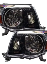 Oracle Lighting Pre-Assembled Halo Headlights (Black Housing) ColorSHIFT w/ 2.0 Controller SMD HL Toyota Tacoma 2005-2011                                     - 8161-333 - Image 2
