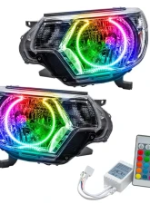 Oracle Lighting Pre-Assembled LED Halo Headlights (Chrome Housing) ColorSHIFT w/ Simple Controller SMD HL Toyota Tacoma 2012-2015                                     - 8163-504 - Image 5