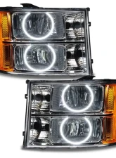 Oracle Lighting Pre-Assembled Halo Headlights (Round Ring) White Color SMD HL - Round Ring Design GMC Sierra 2007-2013                                     - 8165-001 - Image 5