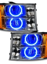 Oracle Lighting Pre-Assembled Halo Headlights (Round Ring) Blue Color SMD HL - Round Ring Design GMC Sierra 2007-2013                                     - 8165-002 - Image 5