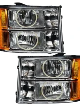 Oracle Lighting Pre-Assembled Halo Headlights (Round Ring) White Color SMD HL - Round Ring Design GMC Sierra 2007-2013                                     - 8165-001 - Image 2