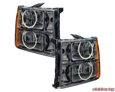 Oracle Lighting Pre-Assembled Halo Headlights (Round Ring) White Color SMD HL - Round Ring Design GMC Sierra 2007-2013 - 8165-001