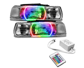 Oracle Lighting Pre-Assembled LED Halo Headlights Kit ColorSHIFT w/ Simple Controller SMD HL Chevrolet Tahoe 2000-2006