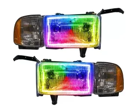 Oracle Lighting Pre-Assembled Halo Headlights ColorSHIFT w/o Controller SMD HL Dodge Ram 1500 | 2500 | 3500 1994-2002