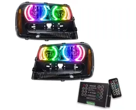 Oracle Lighting Pre-Assembled EDL Halo Headlights ColorSHIFT w/ 2.0 Controller SMD HL Chevrolet Trail Blazer 2002-2009