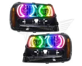 Oracle Lighting Pre-Assembled EDL Halo Headlights ColorSHIFT w/o Controller SMD HL Chevrolet Trail Blazer 2002-2009
