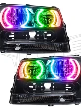 Oracle Lighting Pre-Assembled EDL Halo Headlights ColorSHIFT w/o Controller SMD HL Chevrolet Trail Blazer 2002-2009                                     - 8168-334 - Image 5