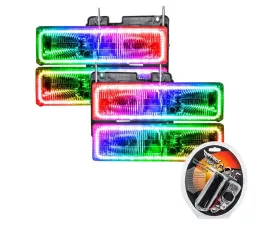 Oracle Lighting Pre-Assembled Halo Headlights ColorSHIFT w/ RF Controller SMD HL Chevrolet C10 1988-2002