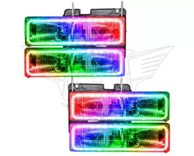 Oracle Lighting Pre-Assembled Halo Headlights ColorSHIFT w/o Controller SMD HL Chevrolet Suburban 1992-1999