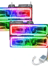 Oracle Lighting Pre-Assembled Halo Headlights ColorSHIFT w/ Simple Controller SMD HL Chevrolet Tahoe 1992-2000                                     - 8172-504 - Image 5