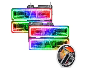 Oracle Lighting Pre-Assembled Halo Headlights ColorSHIFT w/ RF Controller SMD HL GMC Yukon 1992-2000