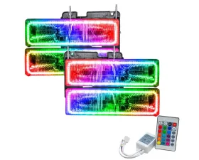Oracle Lighting Pre-Assembled Halo Headlights ColorSHIFT w/ Simple Controller SMD HL GMC Yukon 1992-2000
