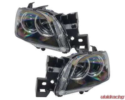 Oracle Lighting Pre-Assembled Halo Headlights (4DR Halogen Style) ColorSHIFT w/ BC1 Controller SMD HL Mazda 3 2004-2009 - 8174-335
