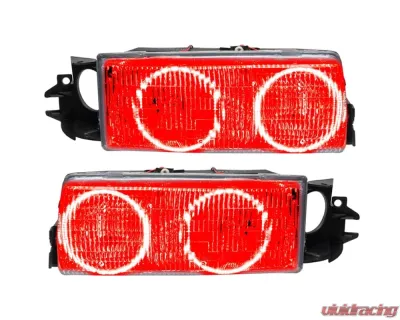 Oracle Lighting Pre-Assembled LED Halo Headlights (4DR Halogen Style) Red Color SMD HL Chevrolet Caprice 1991-1996 - 8178-003