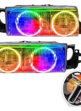 Oracle Lighting Pre-Assembled LED Halo Headlights (4DR Halogen Style) ColorSHIFT w/ RF Controller SMD HL Chevrolet Caprice 1991-1996                                     - 8178-330 - Image 5