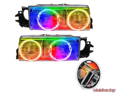 Oracle Lighting Pre-Assembled LED Halo Headlights (4DR Halogen Style) ColorSHIFT w/ RF Controller SMD HL Chevrolet Caprice 1991-1996 - 8178-330
