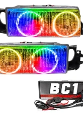 Oracle Lighting Pre-Assembled LED Halo Headlights (4DR Halogen Style) ColorSHIFT w/ BC1 Controller SMD HL Chevrolet Caprice 1991-1996                                     - 8178-335 - Image 5