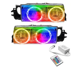 Oracle Lighting Pre-Assembled LED Halo Headlights (4DR Halogen Style) ColorSHIFT w/ Simple Controller SMD HL Chevrolet Caprice 1991-1996