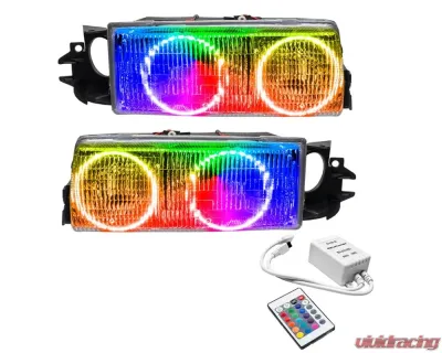 Oracle Lighting Pre-Assembled LED Halo Headlights (4DR Halogen Style) ColorSHIFT w/ Simple Controller SMD HL Chevrolet Caprice 1991-1996 - 8178-504