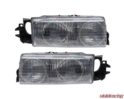 Oracle Lighting Pre-Assembled LED Halo Headlights (4DR Halogen Style) Red Color SMD HL Chevrolet Caprice 1991-1996 - 8178-003