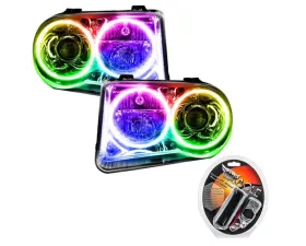 Oracle Lighting Pre-Assembled Halo Headlights (HID Style - No Bulbs) ColorSHIFT w/ RF Controller SMD HL Chrysler 300C V8 2005-2010